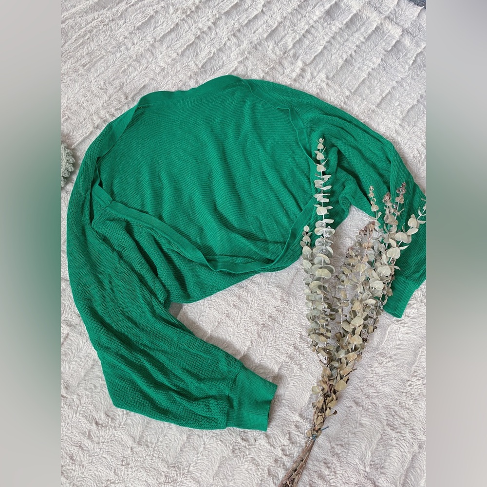 Green Cardigan Sweater